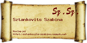 Sztankovits Szabina névjegykártya